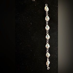 Sterling Silver bear claw and turquoise bracelet